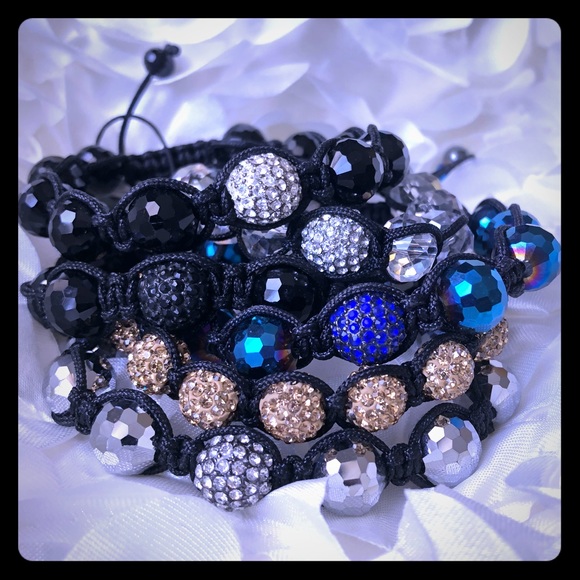 FINAL SALE ⚠️ 6 Shamballa Inspired Bracelets !! - Picture 1 of 8